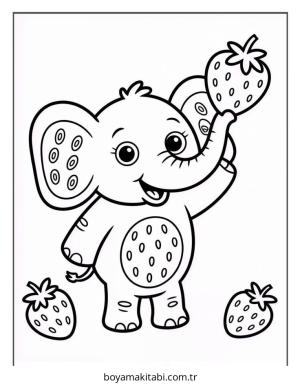 Meyve boyama sayfası – el becerilerini geliştirir, boyama çalışması