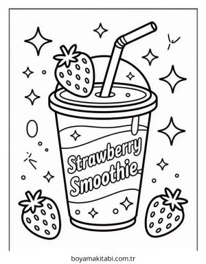 Meyve boyama sayfası – çocuklar için, çizgi film temalı