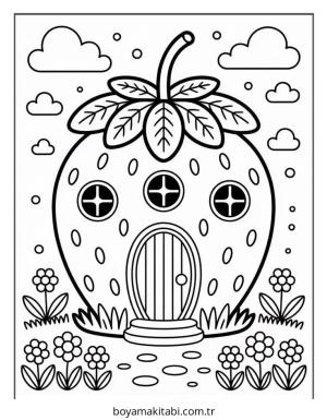 Meyve boyama sayfası – boyama etkinliği, çocuk aktivitesi