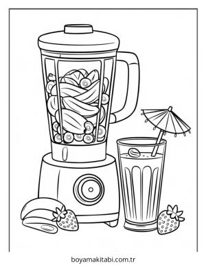 Meyve boyama sayfası – okul öncesi, evde etkinlik