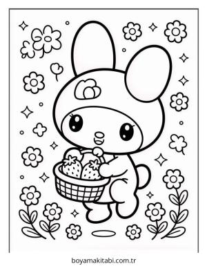 Meyve boyama sayfası – renkli çizimler, okul öncesi