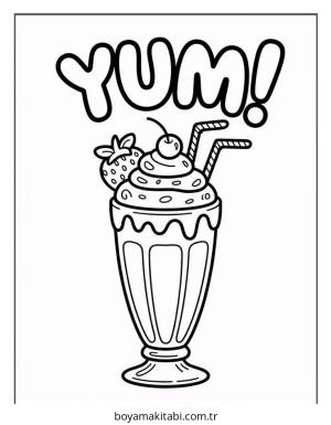 Meyve boyama sayfası – yaratıcılık, eğlenceli etkinlik