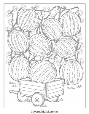 Meyve boyama sayfası – el becerilerini geliştirir, boyama çalışması