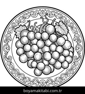 Meyve boyama sayfası,  coloring page, komik, oyunlu, modern