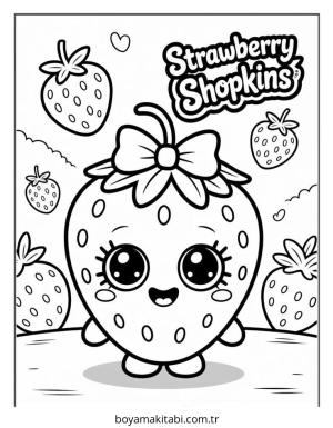 Meyve boyama sayfası – PDF indir, sevimli karakter