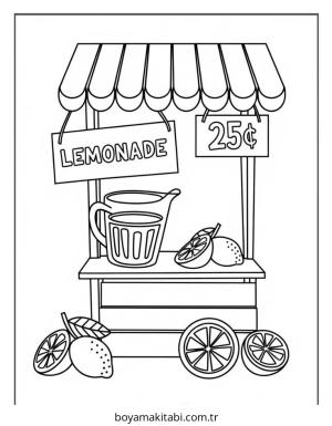 Meyve boyama sayfası – sanatsal çalışma, çocuklar için