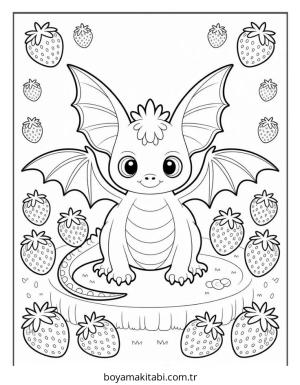 Meyve boyama sayfası – çocuklar için, çizgi film temalı