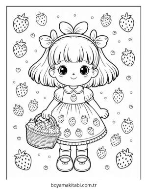 Meyve boyama sayfası – okul öncesi, evde etkinlik