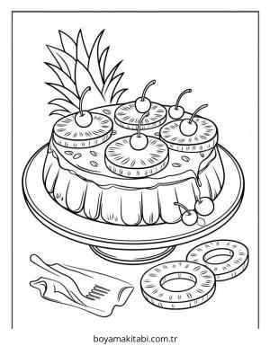 Meyve boyama sayfası – çocuk aktivitesi, PDF indir