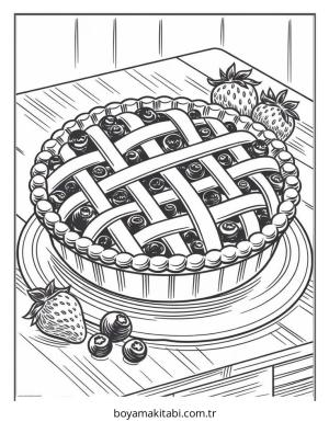 Meyve boyama sayfası – keyifli zaman, renkli çizimler