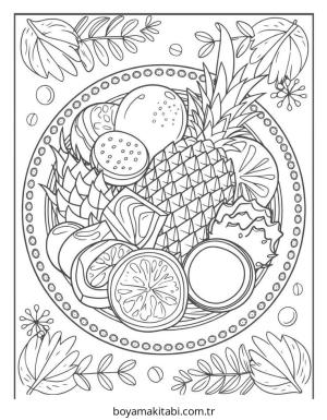 Meyve boyama sayfası – yaratıcılığı geliştirir, keyifli zaman