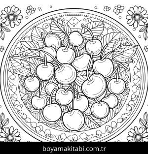Meyve boyama sayfası,  coloring page, renkli, masalsı, komik