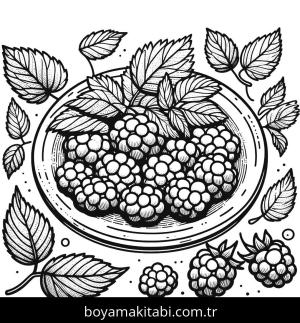 Meyve boyama sayfası,  coloring page, şekilli, şekilli, yuvarlak hatlı