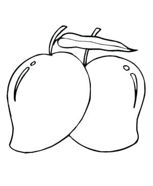 Meyveler boyama sayfası,  coloring page, Mango, 