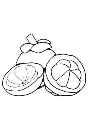 Meyveler boyama sayfası,  coloring page, Mangosten, 