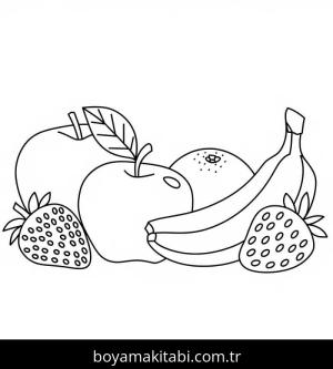 Meyveler boyama sayfası – yaratıcılık, eğlenceli etkinlik