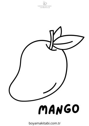 Meyveler boyama sayfası – sanatsal çalışma, çocuklar için