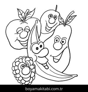 Meyveler boyama sayfası – ücretsiz yazdır, boyama etkinliği