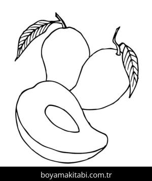 Meyveler boyama sayfası – çocuklar için, çizgi film temalı