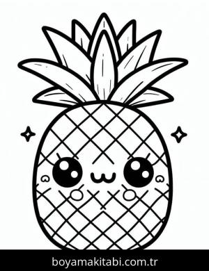 Meyveler boyama sayfası – sanatsal çalışma, çocuklar için