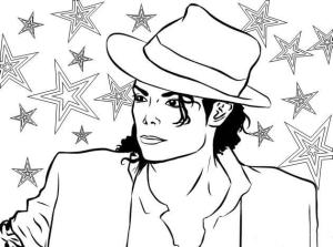 Michael Jackson boyama sayfası,  coloring page, Star ile Michael Jackson, 