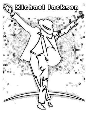 Michael Jackson boyama sayfası,  coloring page, Vektör de Michael Jackson, 