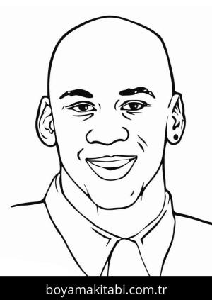 Michael Jordan boyama sayfası – PDF indir, sevimli karakter