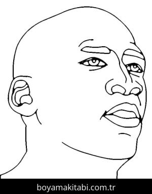 Michael Jordan boyama sayfası – el becerilerini geliştirir, boyama çalışması