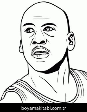 Michael Jordan boyama sayfası – evde etkinlik, ücretsiz yazdır
