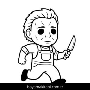 Michael Myers boyama sayfası – yaratıcılığı geliştirir, keyifli zaman