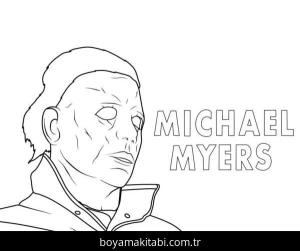Michael Myers boyama sayfası – keyifli zaman, renkli çizimler