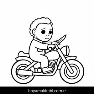 Michael Myers boyama sayfası – kolay boyama, eğitici aktivite