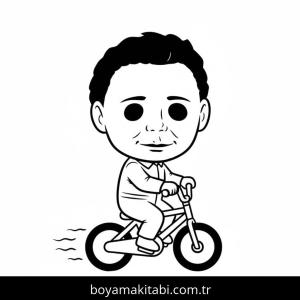 Michael Myers boyama sayfası – renkli çizimler, okul öncesi