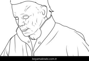 Michael Myers boyama sayfası – boyama etkinliği, çocuk aktivitesi