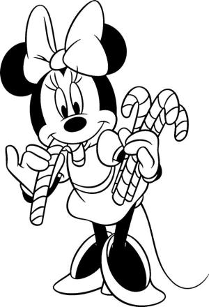 Mickey Mouse (Miki Fare) boyama sayfası,  coloring page, şeker Yiyen Minnie, 