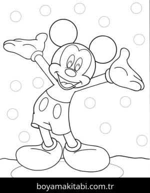 Mickey Mouse (Miki Fare) boyama sayfası – yaratıcılığı geliştirir, keyifli zaman