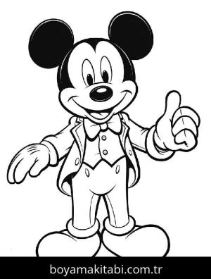 Mickey Mouse (Miki Fare) boyama sayfası – çocuklar için, çizgi film temalı