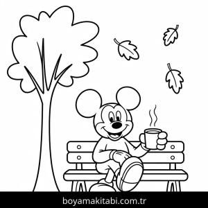 Mickey Mouse (Miki Fare) boyama sayfası – eğitici aktivite, yaratıcılık