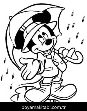 Mickey Mouse (Miki Fare) boyama sayfası – sevimli karakter, sanatsal çalışma