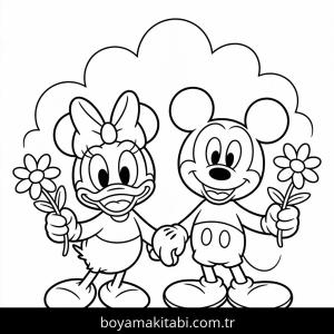 Mickey Mouse (Miki Fare) boyama sayfası – PDF indir, sevimli karakter