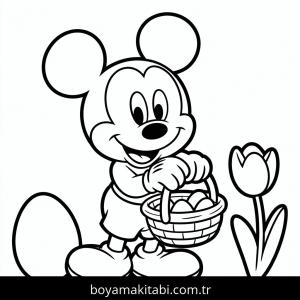 Mickey Mouse (Miki Fare) boyama sayfası – yaratıcılığı geliştirir, keyifli zaman