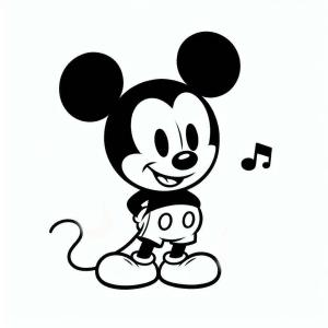 Mickey Mouse (Miki Fare) boyama sayfası,  coloring page, Mickey Mouse’u çiz, 