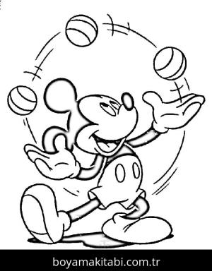 Mickey Mouse (Miki Fare) boyama sayfası – sanatsal çalışma, çocuklar için
