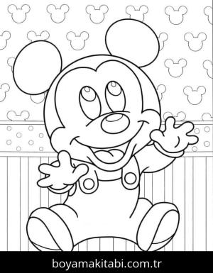Mickey Mouse (Miki Fare) boyama sayfası – boyama çalışması, yaratıcılığı geliştirir