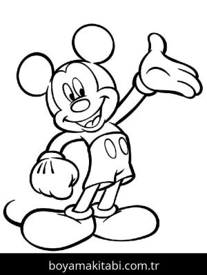 Mickey Mouse (Miki Fare) boyama sayfası – boyama etkinliği, çocuk aktivitesi
