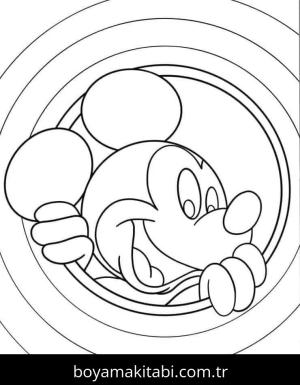 Mickey Mouse (Miki Fare) boyama sayfası – keyifli zaman, renkli çizimler