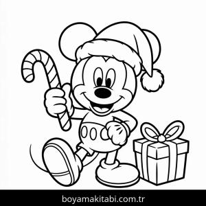 Mickey Mouse (Miki Fare) boyama sayfası – el becerilerini geliştirir, boyama çalışması