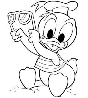 Mickey Mouse (Miki Fare) boyama sayfası,  coloring page, Bebek Donald Ördek, 