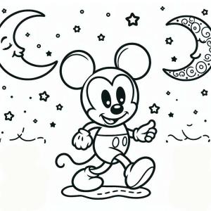 Mickey Mouse (Miki Fare) boyama sayfası,  coloring page, Mickey Mouse Tabanı Çiz, 