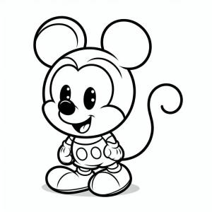 Mickey Mouse (Miki Fare) boyama sayfası,  coloring page, Mickey Mouse’u kolayca çizin, 